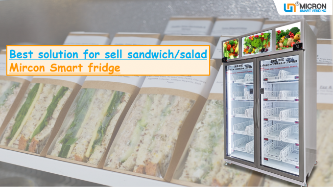 ミクロン スマートな冷却装置サンドイッチ サラダ生鮮食品の自動販売機