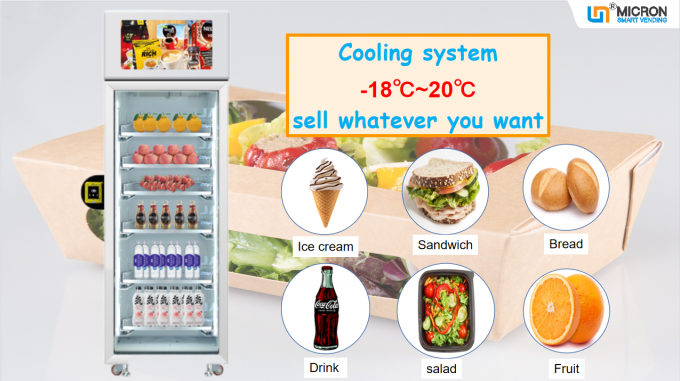 ミクロン スマートな冷却装置サンドイッチ サラダ生鮮食品の自動販売機