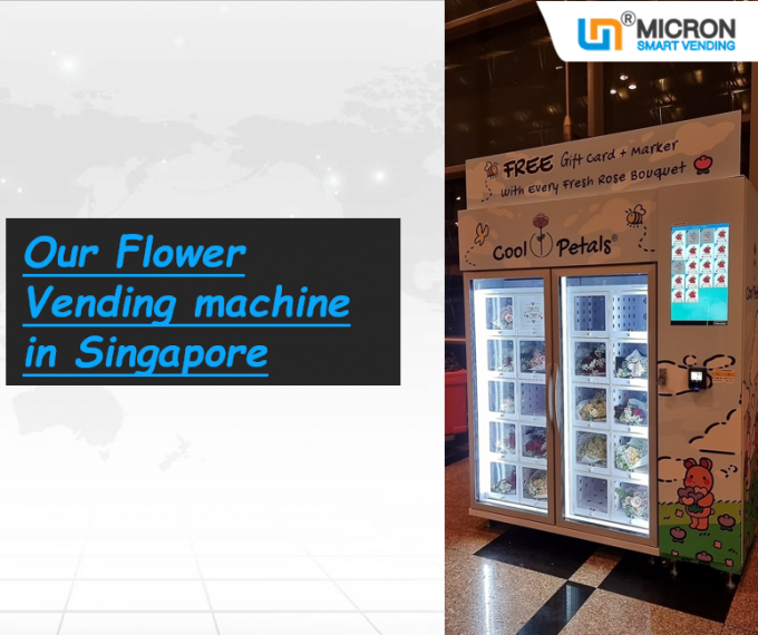 特大の花束のみずみずしい花の自動販売機R290の環境の友好的な冷却剤