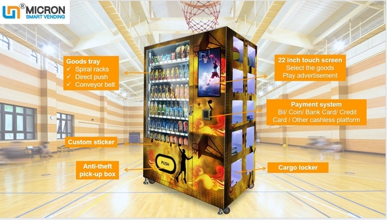 バスケットボールは組合せの自動販売機サポート電子札入れの支払を飲む