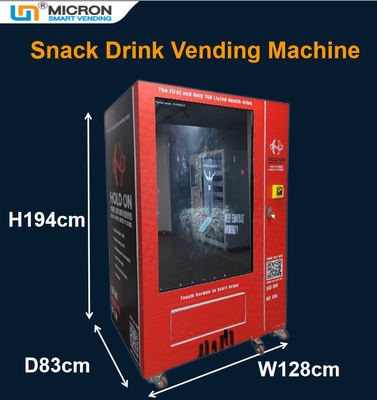 飲料、食糧、3ceの電話を販売するために適したカード支払システムが付いている55のインチの広告の自動販売機