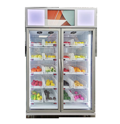 スーパーマーケットのスマートなシステム販売の野菜フルーツの冷凍食品が付いているスマートな冷却装置自動販売機