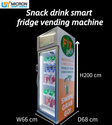 240Vスマートな冷却装置自動販売機のガラス ビンの冷たい飲み物のグラブNは冷却装置行く
