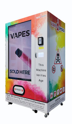 Vapeの自動販売機およびカード読取り装置を広告する55インチのタッチ画面