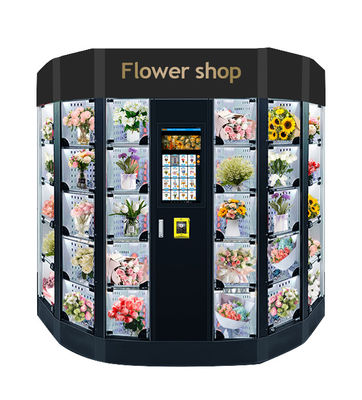 みずみずしい花ロッカーの自動販売機、インターネットの自動販売機、ミクロンを冷却する21.5インチ