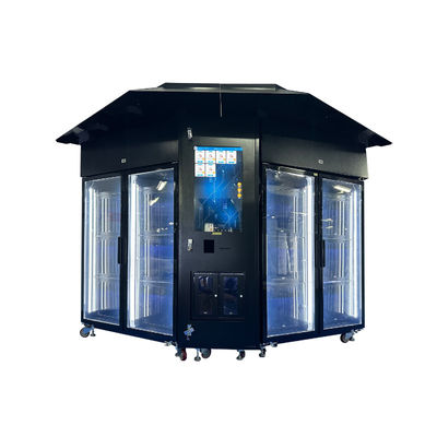 カスタマイズ可能なロッカーサイズオプションを持つブラックフラワー自動販売機