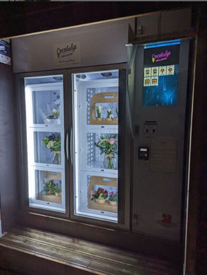 ホットアイテム ホワイトフラワー 自動販売機 メタルシート アクリル素材