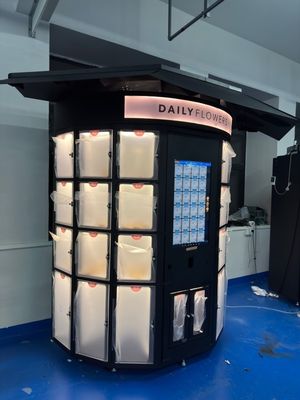 24時間セルフサービスフラワーショップロッカー自動販売機、シートメタルフレーム、冷却10〜20℃機能付き