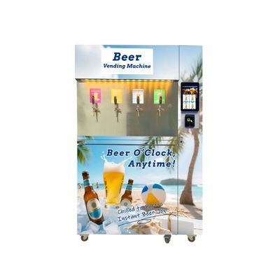 自営業 5~8°C 酒屋 カフェテリア用 4 つのビールオプションの冷たい新鮮ビール販売機
