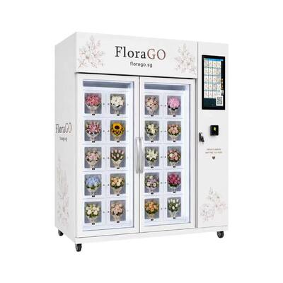 スマート在庫管理と冷蔵庫を備えた花販売機 いつでも鮮花販売