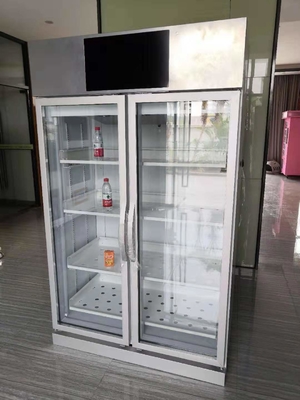 重量の感覚の自動販売機の両開きドア4の棚、コミュニティ、生鮮食品の販売、ミクロンのための自動販売機