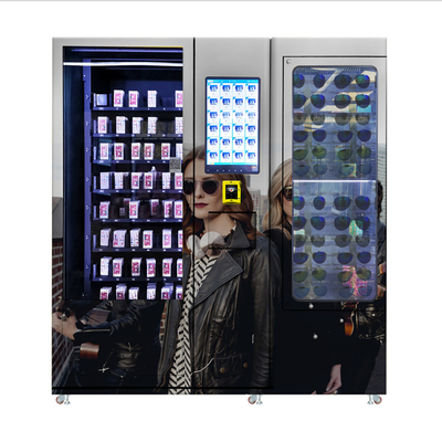 ショールームのエレベーターが付いている662の容量黒い盲目箱の自己サービス自動販売機