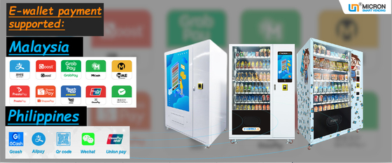 WM0-WE E-Wallet 決済付きのPOP自動販売機 マレーシアのマイクロンスマート自動販売機